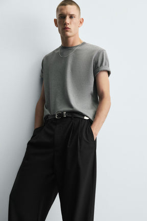 PLEATED WIDE-LEG TROUSERS - Image 5