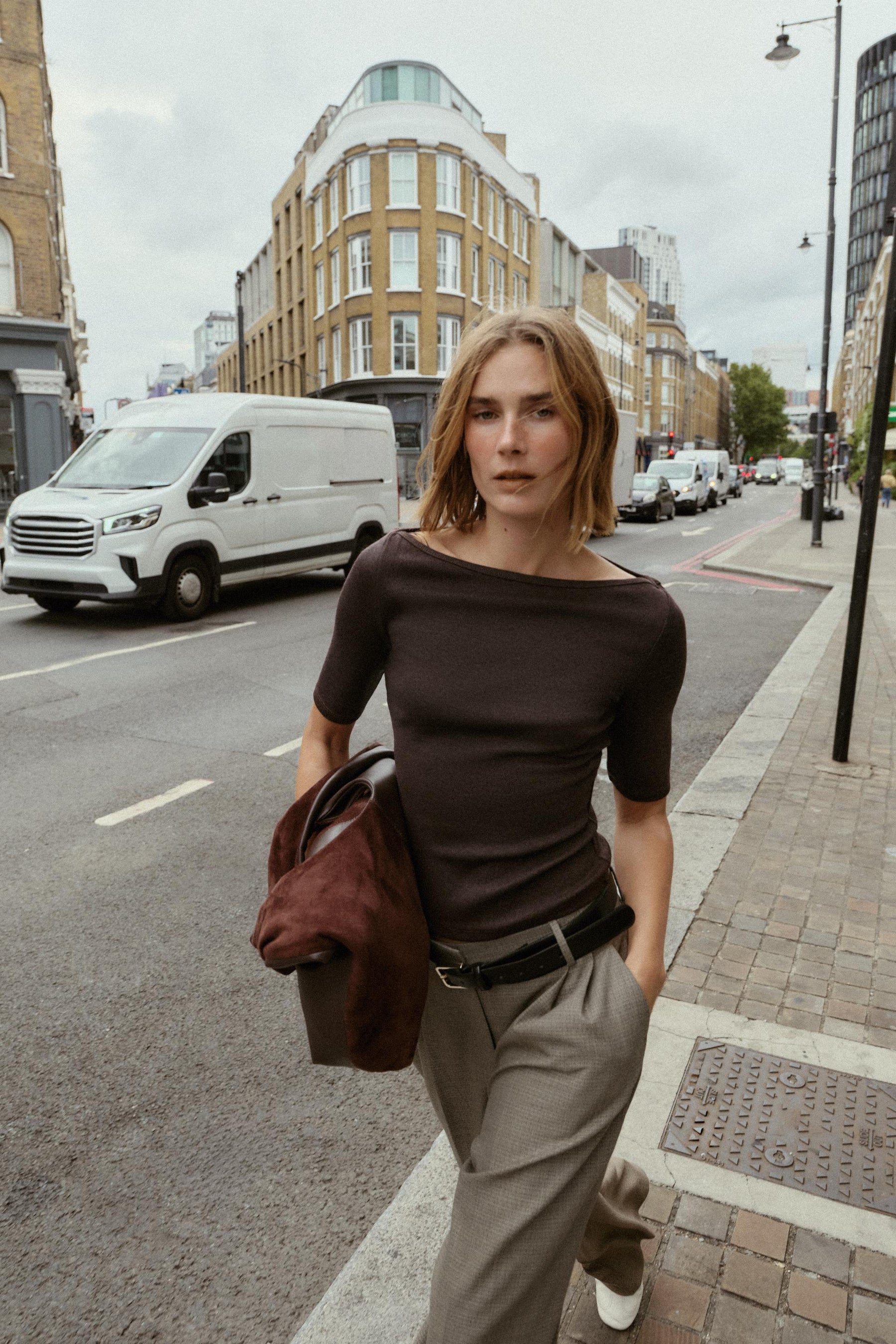 T-Shirt mit Bootsausschnitt