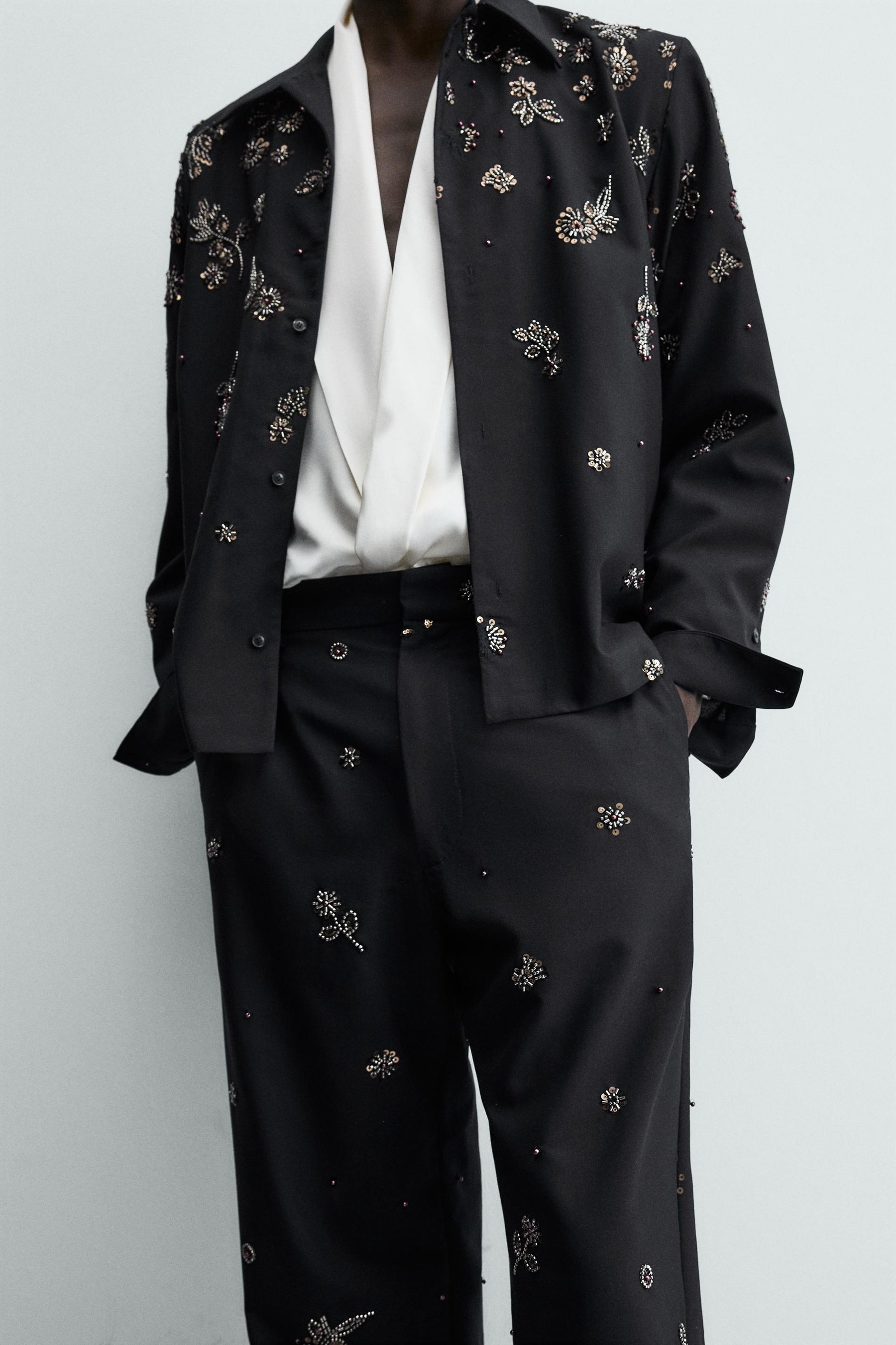 Sequin Relaxed Trousers