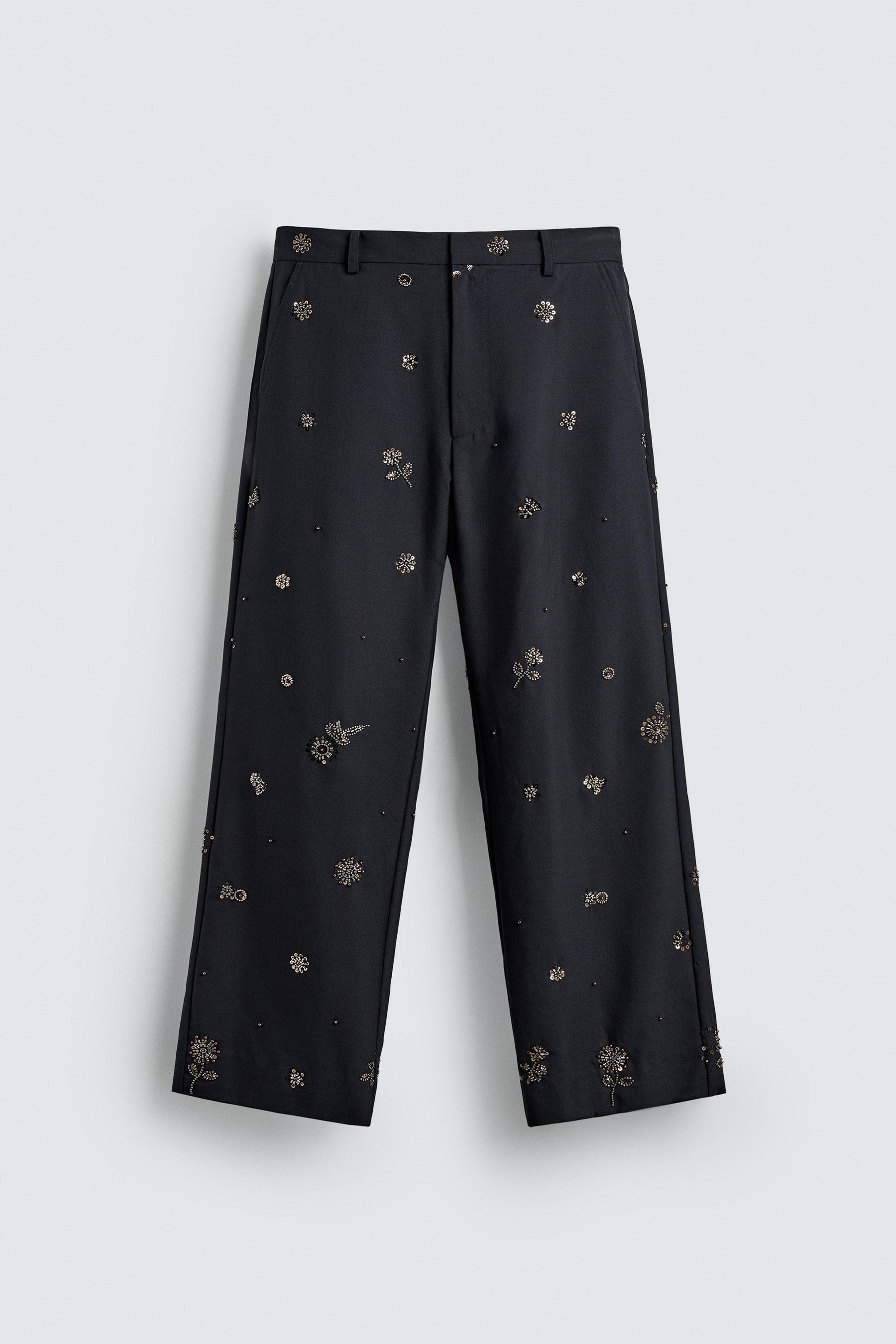 Sequin Relaxed Trousers