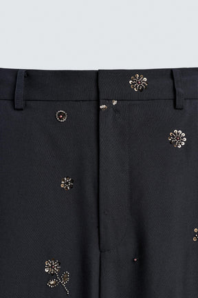 Sequin Relaxed Trousers