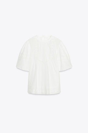 Bestickte romantische Bluse