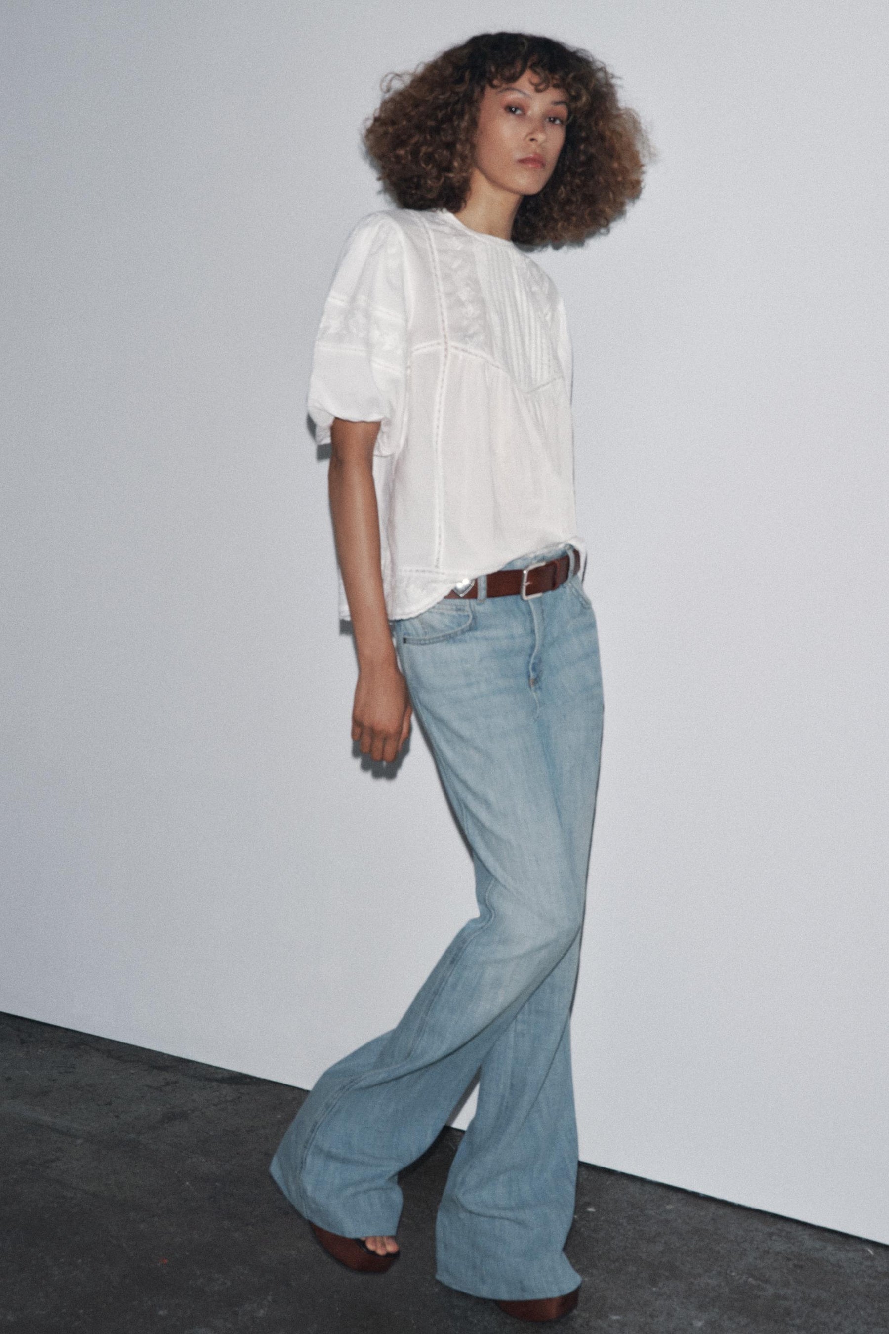 Bestickte romantische Bluse