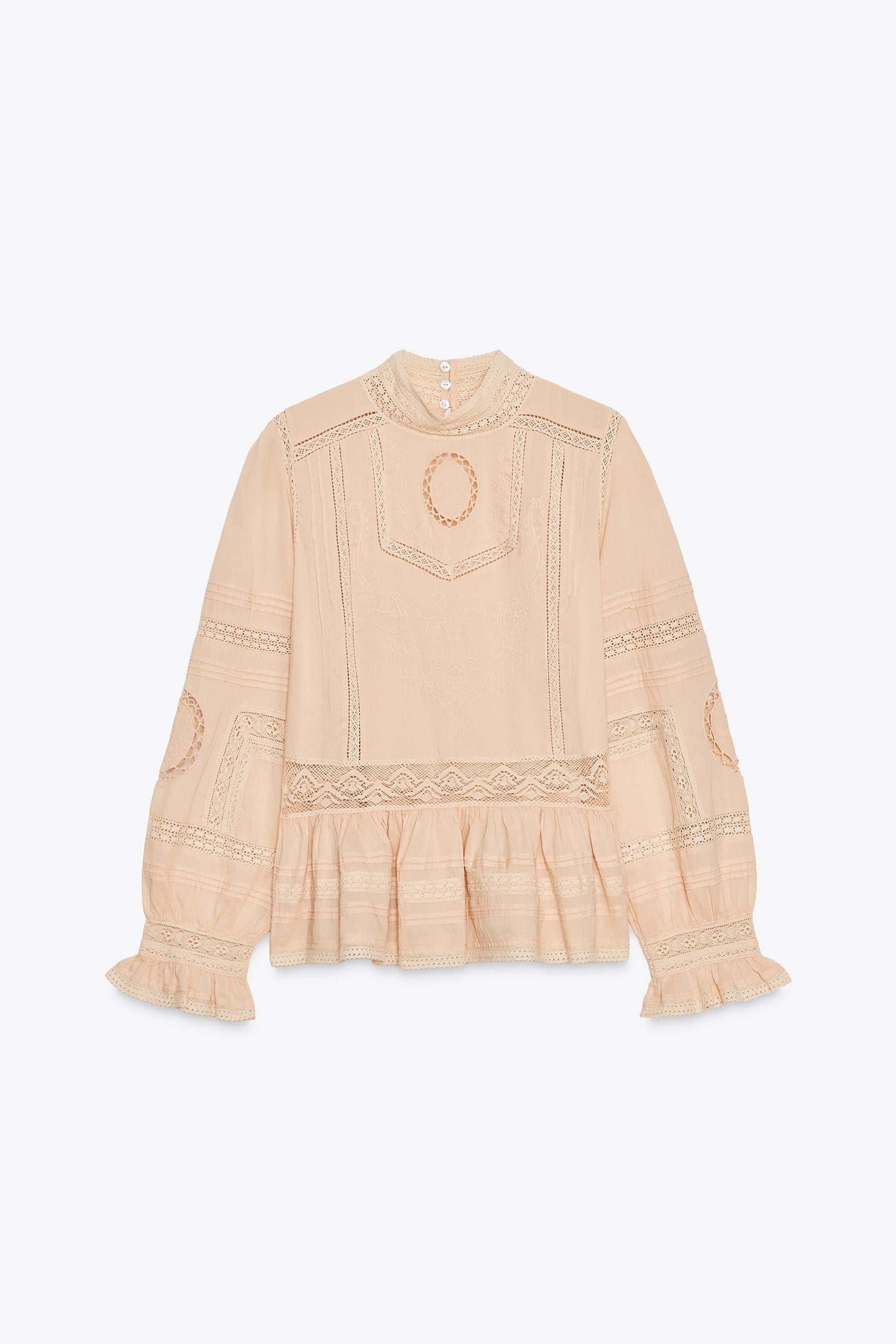 Besticktes romantisches Hemd