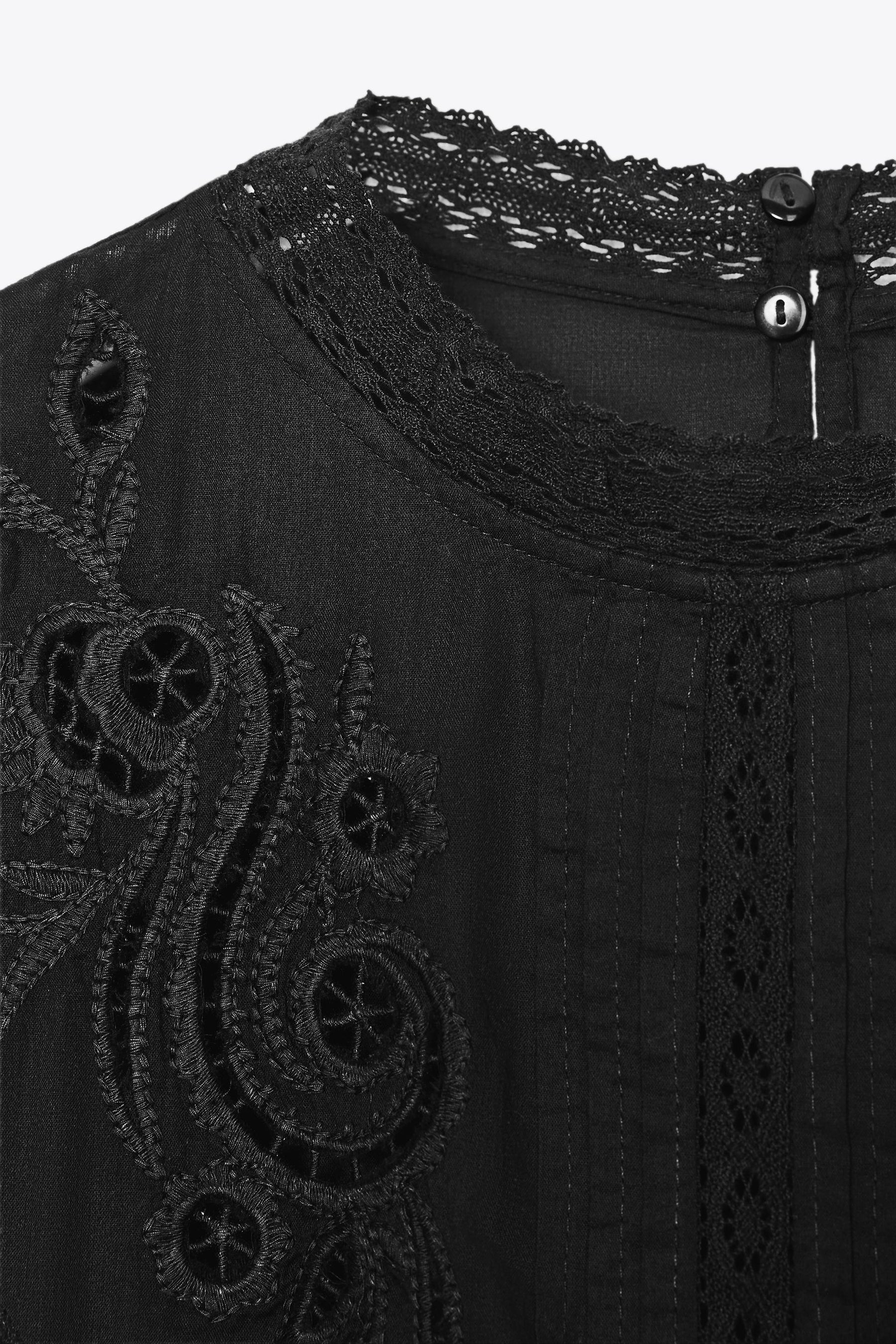 Bestickte romantische Bluse