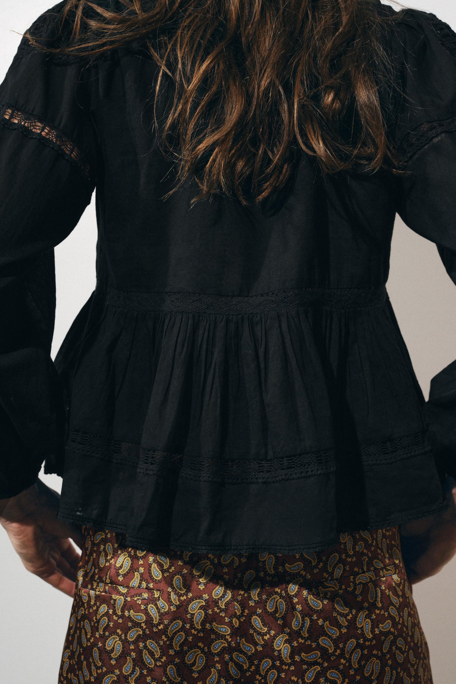 Bestickte romantische Bluse