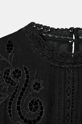 Bestickte romantische Bluse