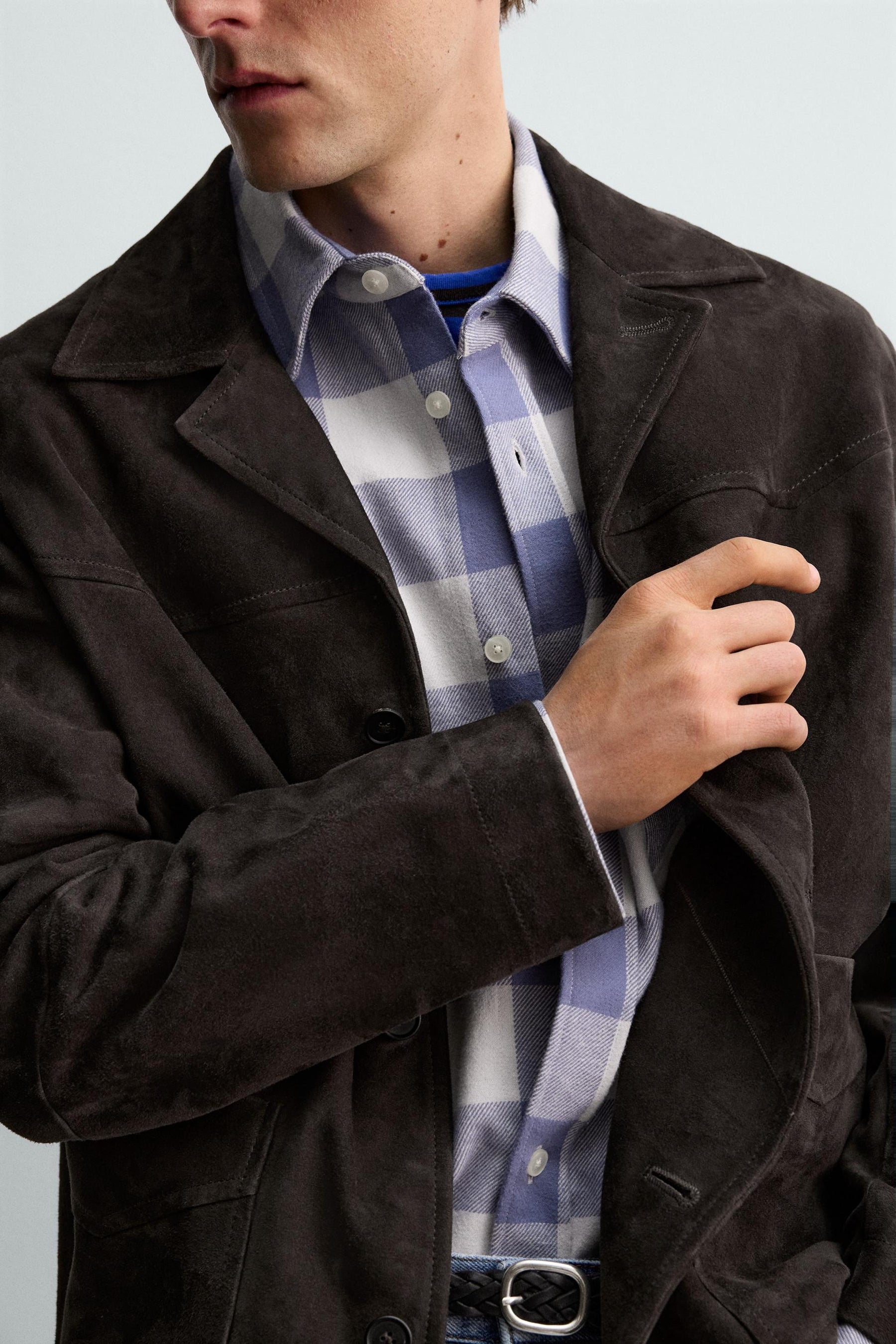 Faux Suede Overshirt