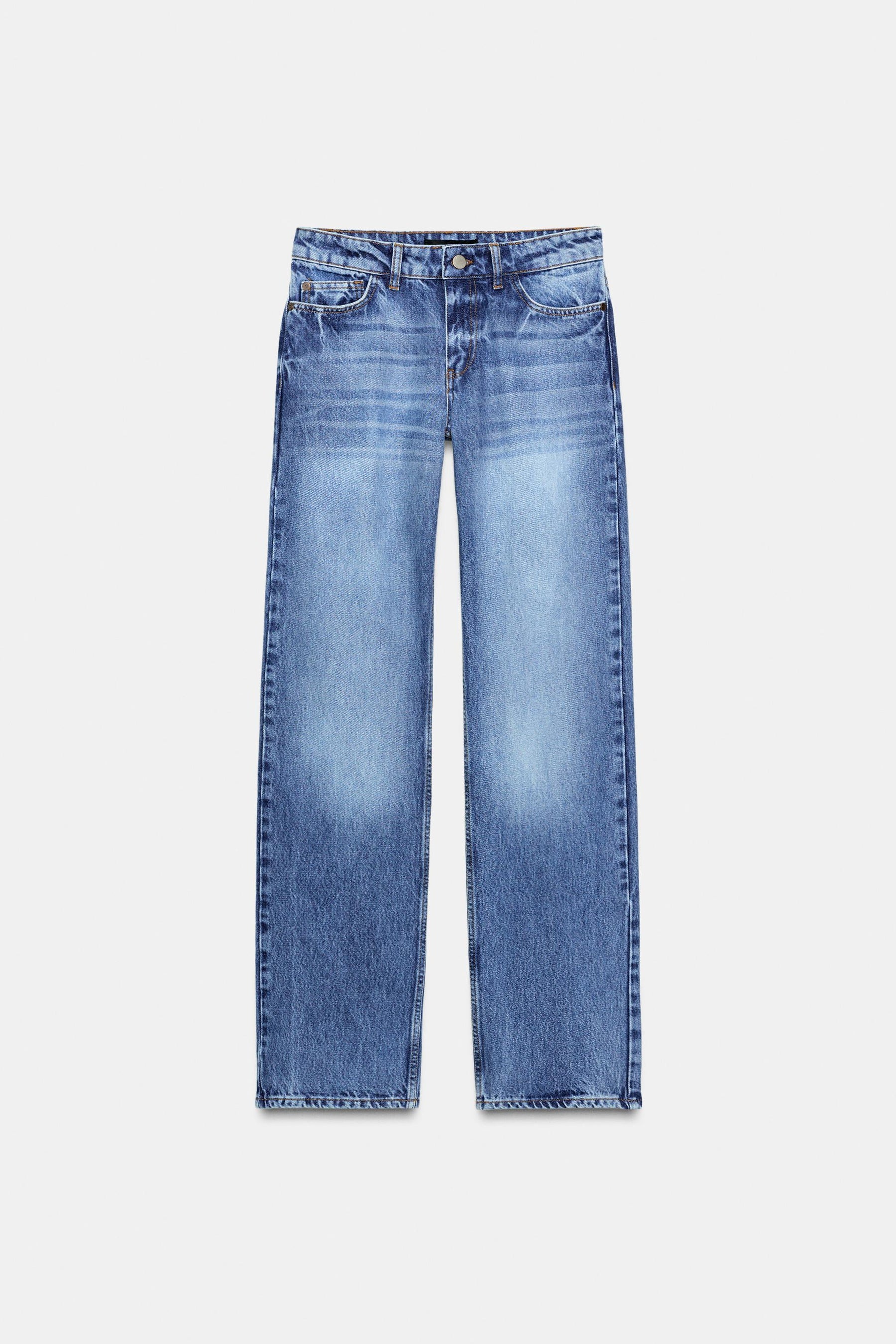 Gerade geschnittene Jeans mit niedrigem Bund