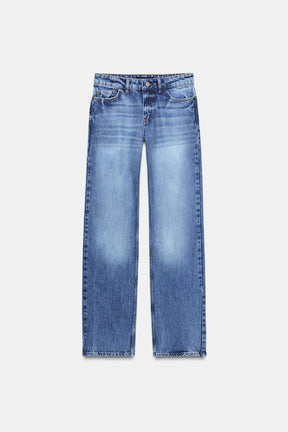 Gerade geschnittene Jeans mit niedrigem Bund
