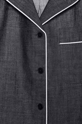 Jeanshemd mit Zierstreifen