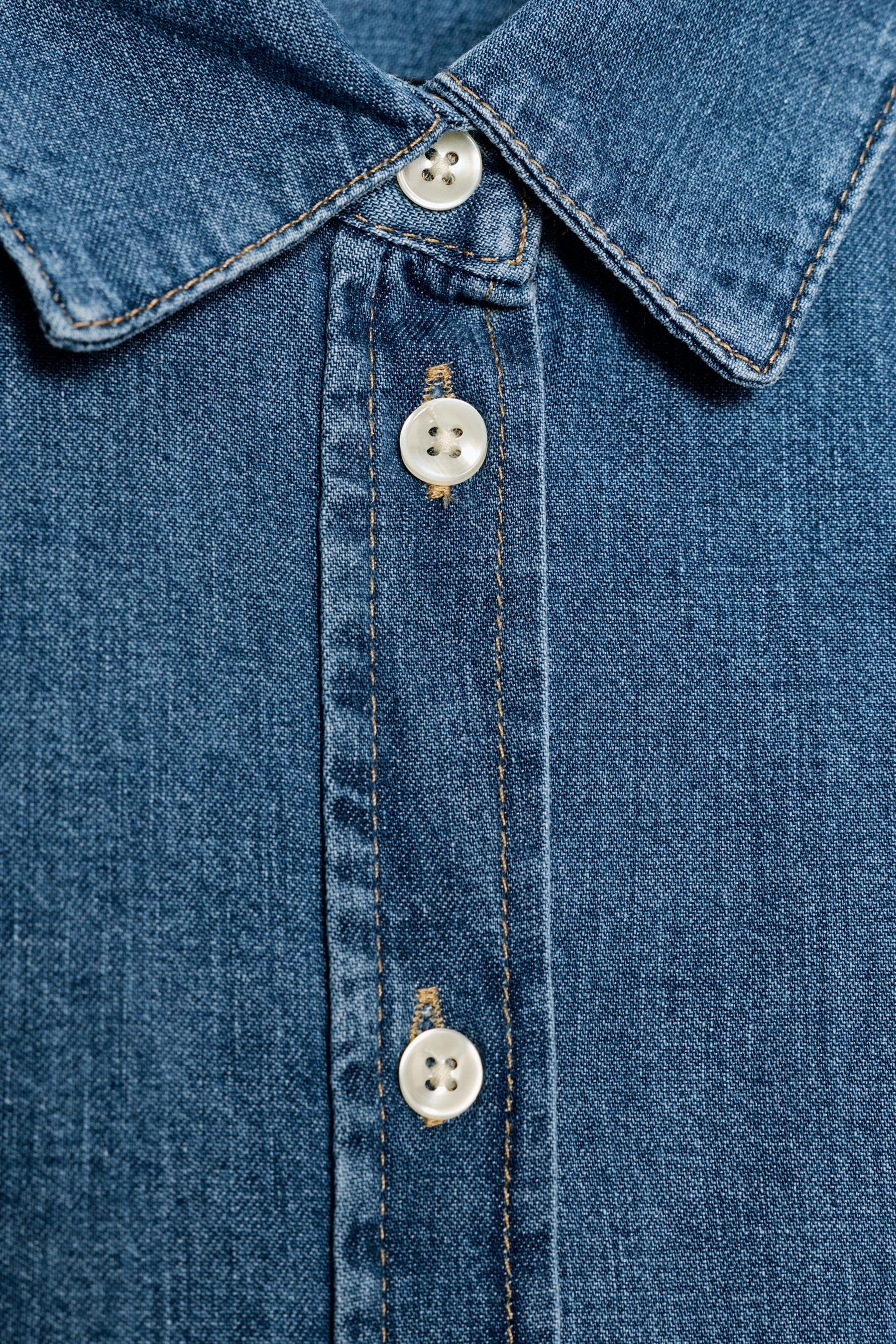 Schmal geschnittenes Jeanshemd