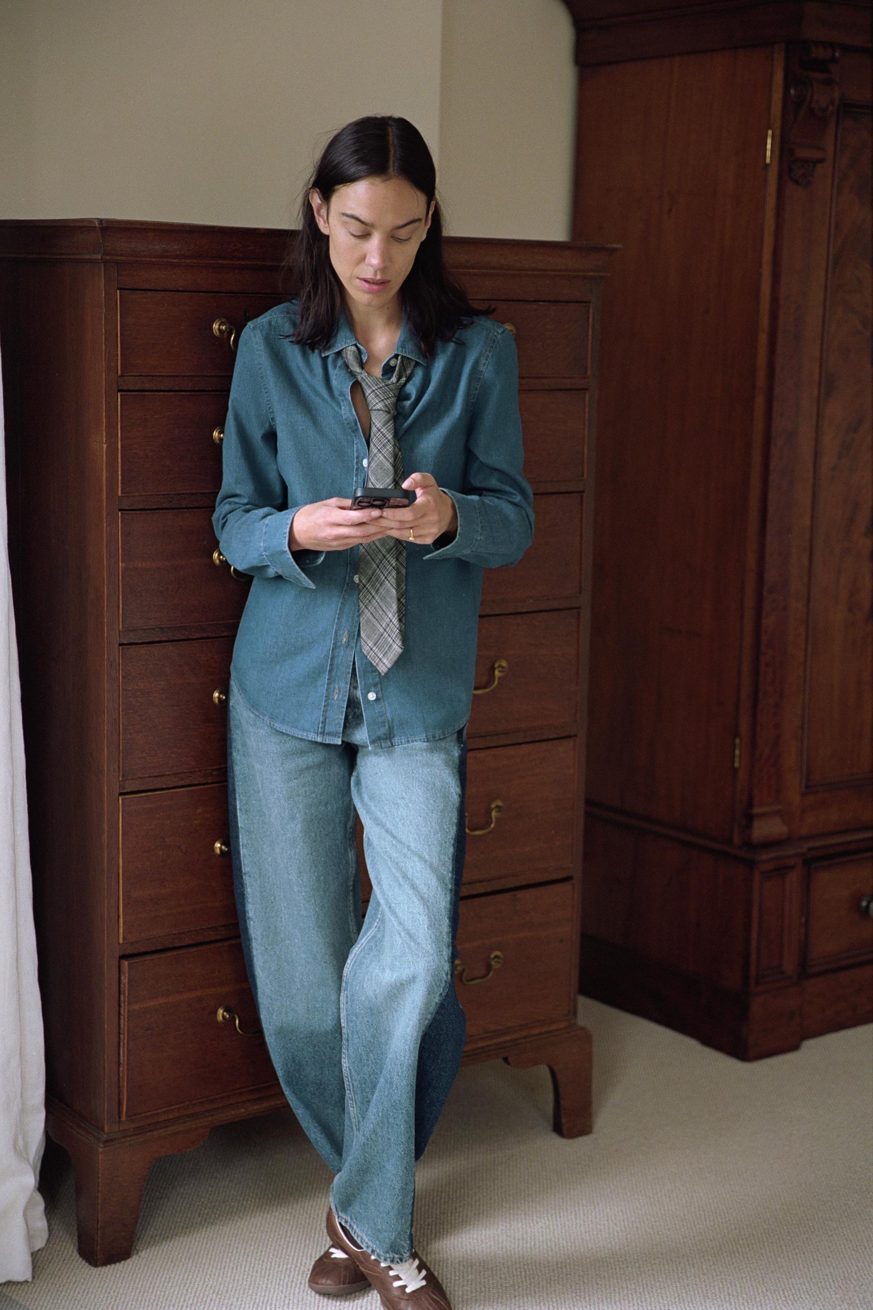 Schmal geschnittenes Jeanshemd