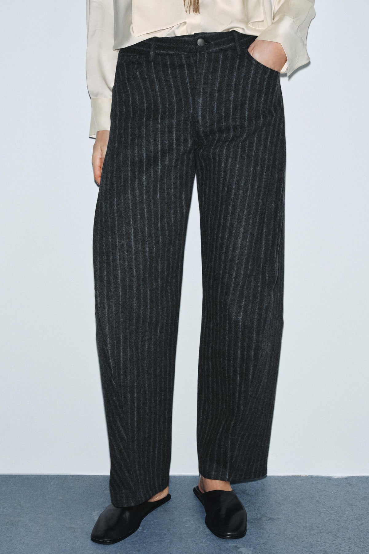 Gestreifte Ballonhose