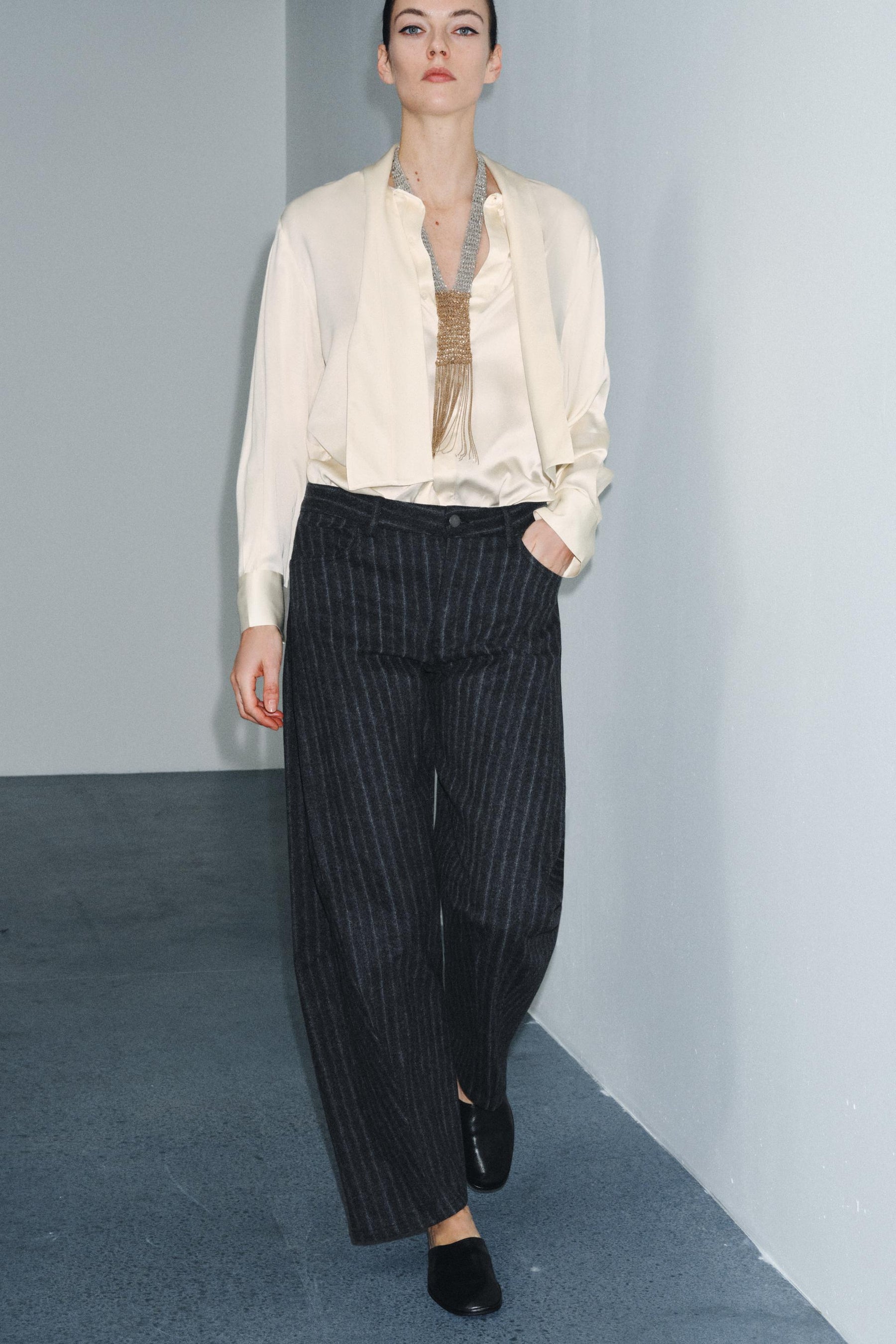 Gestreifte Ballonhose