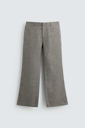 TEXTURED FLARE FIT TROUSERS - Image 8