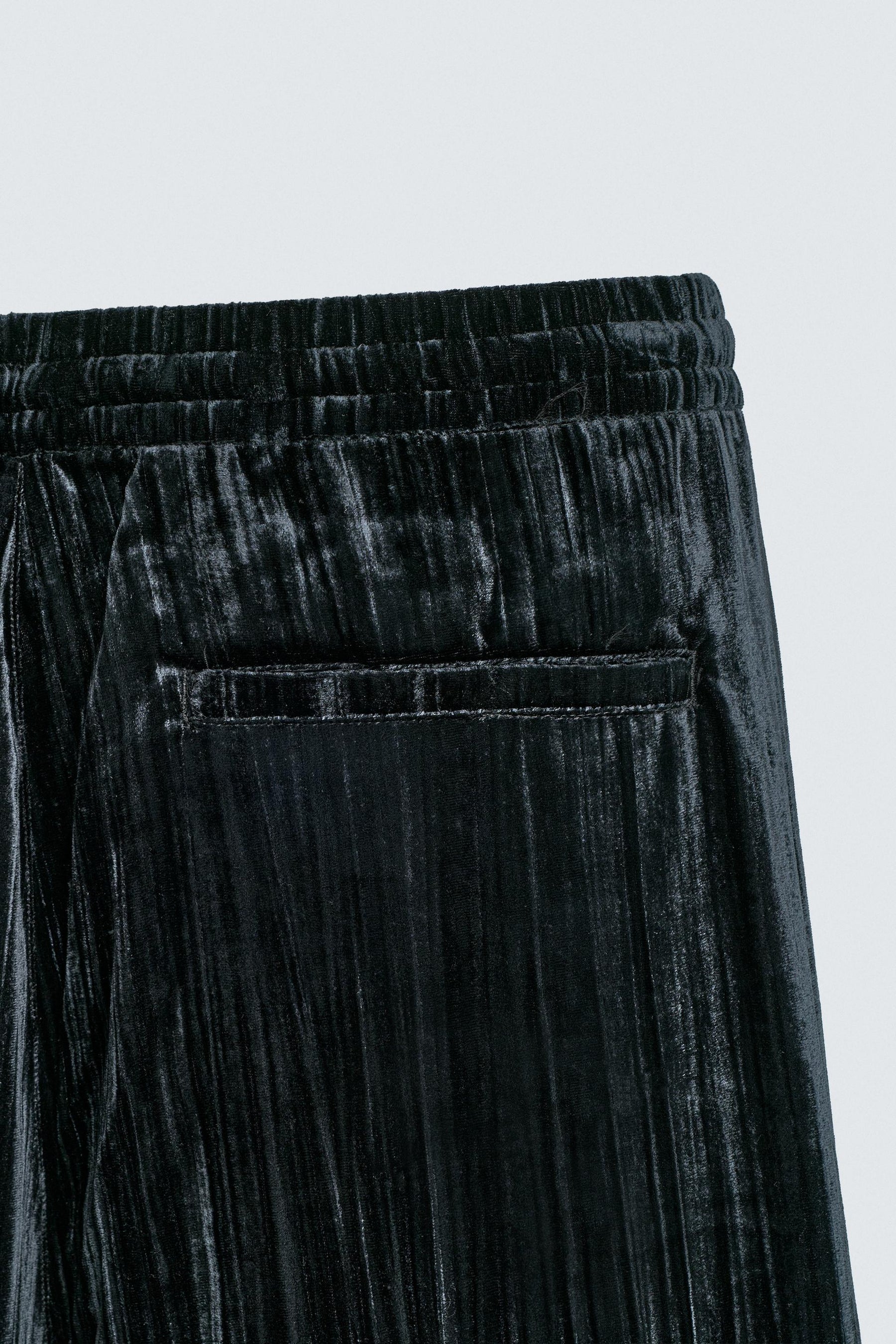 PLEATED VELVET TROUSERS - Image 9