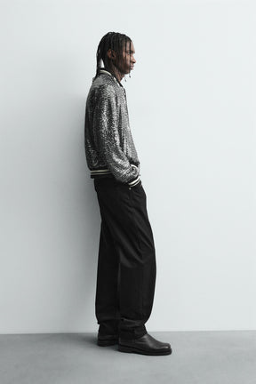 SEQUIN BOMBER JACKET - Image 4
