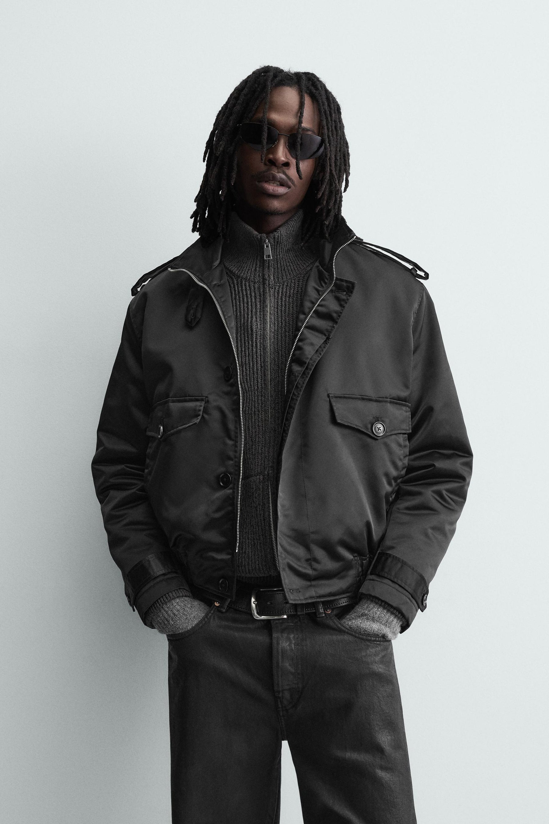 QUILTED TECHNICAL BOMBER JACKET - Image 2