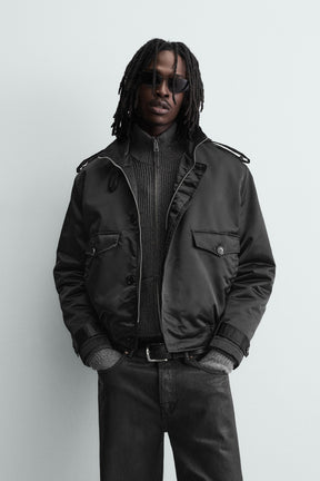 QUILTED TECHNICAL BOMBER JACKET - Image 2