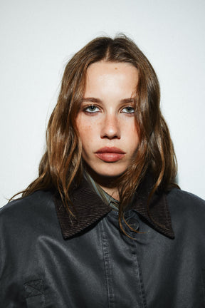 Gewachste Jacke mit Cord