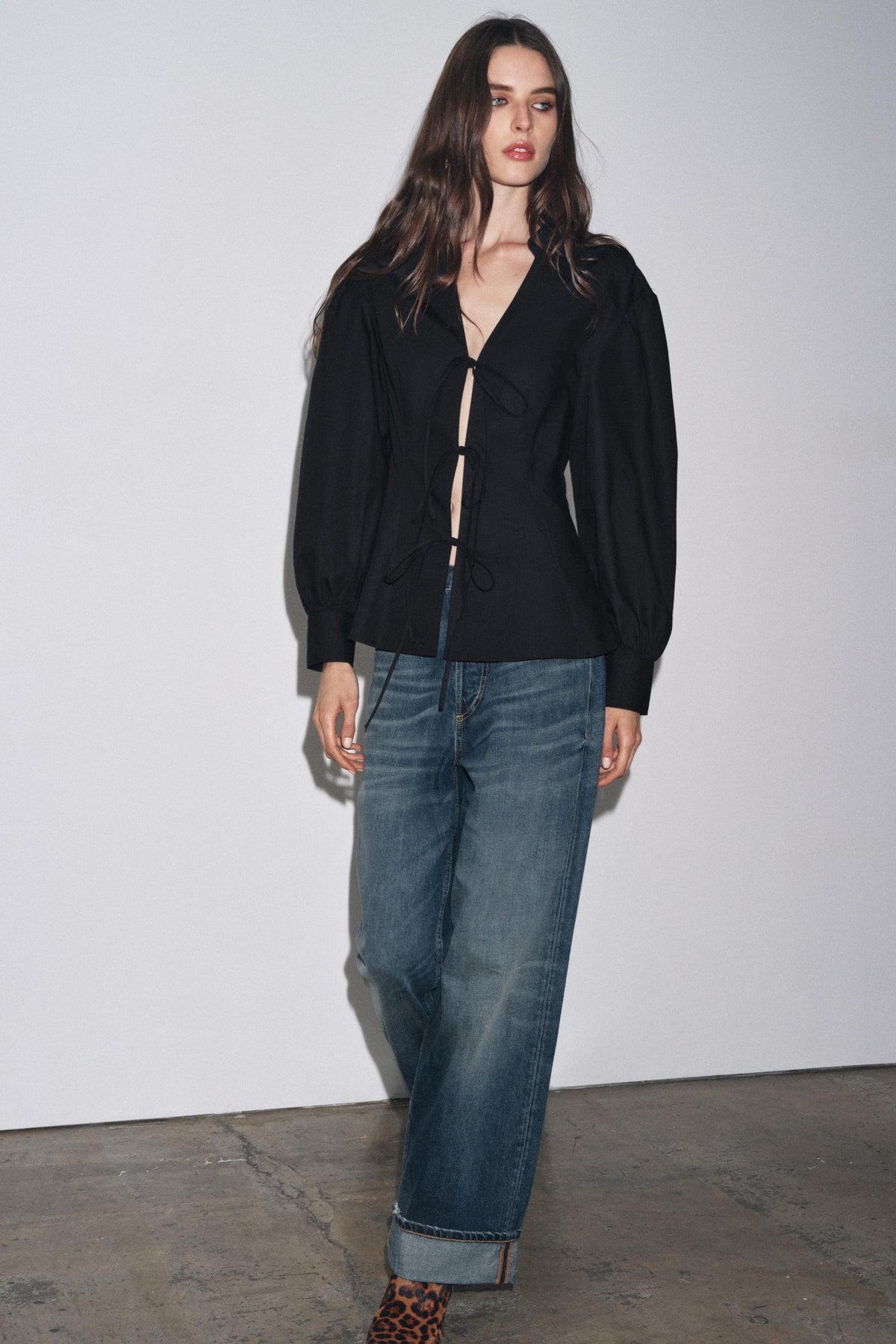 Popelinehemd mit Krawatte