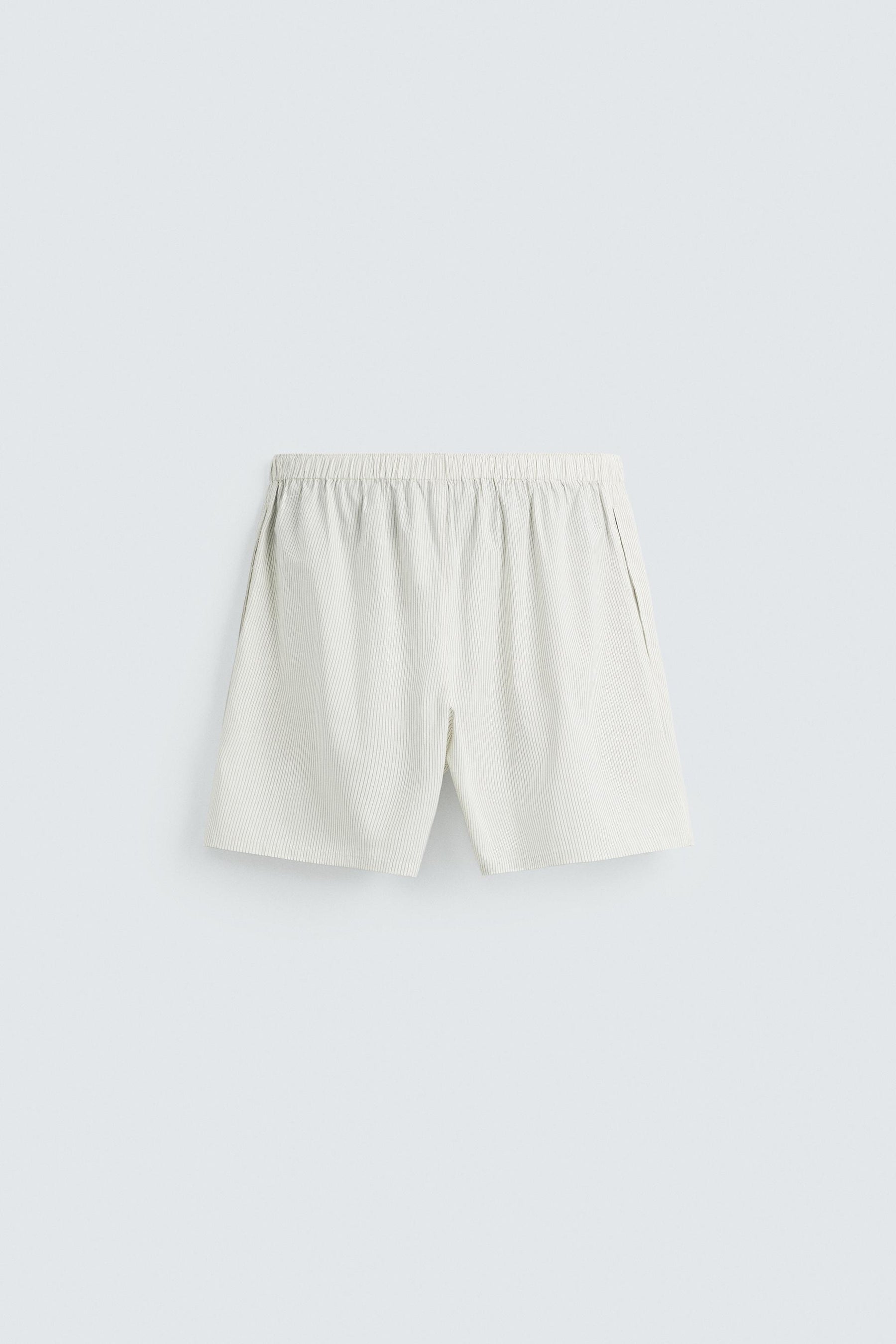 COTTON-HEMP STRIPED BERMUDA SHORTS - Image 7