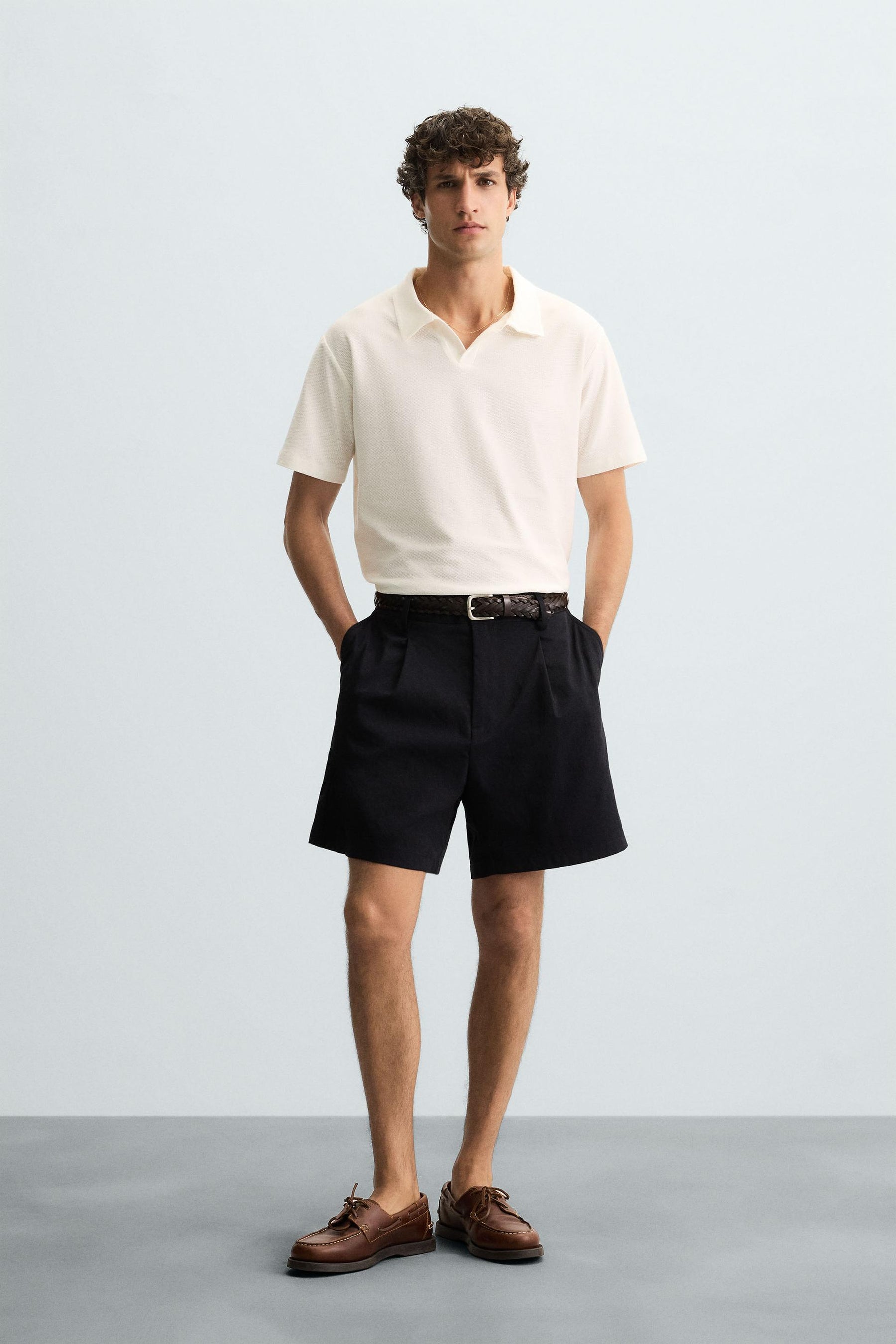 TEXTURED POLO SHIRT - Image 1