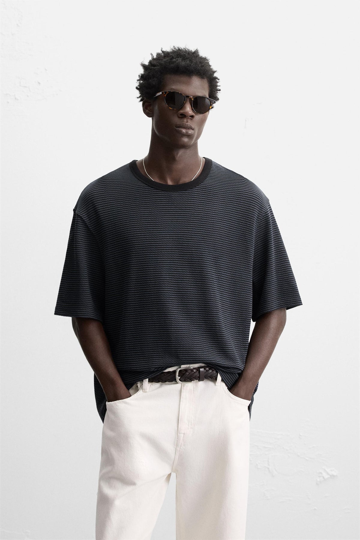 STRIPED JACQUARD T-SHIRT - Image 2