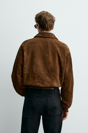 CROPPED FIT SUEDE LEATHER JACKET AARON LEVINE X - Image 3
