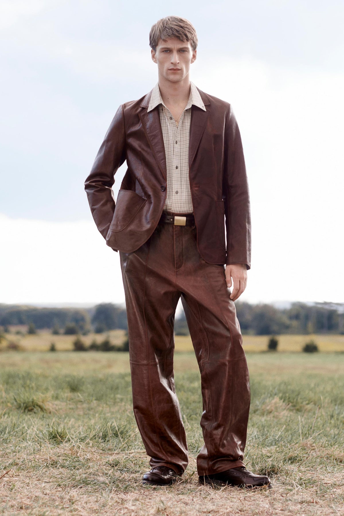 LIMITED EDITION LEATHER SUIT BLAZER - Image 1