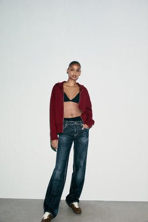 Strickpullover mit Kapuze