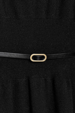 Midikleid mit Gürtel 