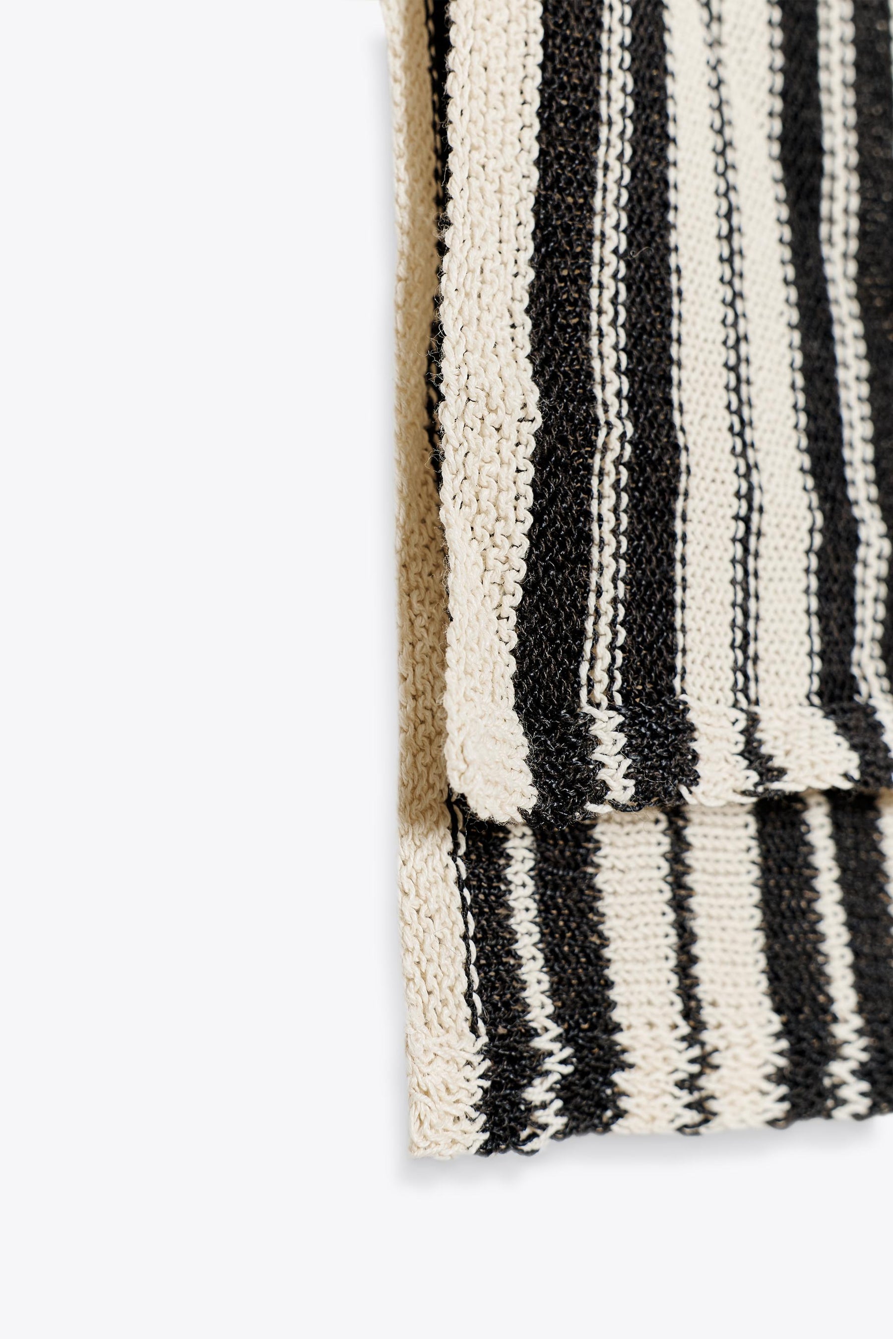 SHORT SLEEVE STRIPED KNIT JUMPER WITH LINEN BLEND - Image 6