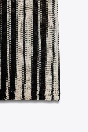 STRIPED KNIT DRESS WITH LINEN - Image 9