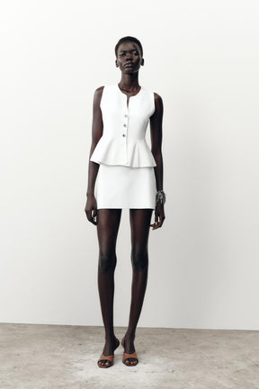 PEPLUM KNIT TOP - Image 1