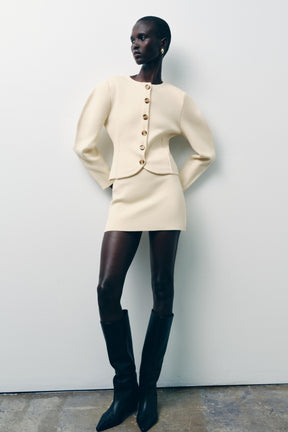 Taillierter Cardigan mit Knöpfen