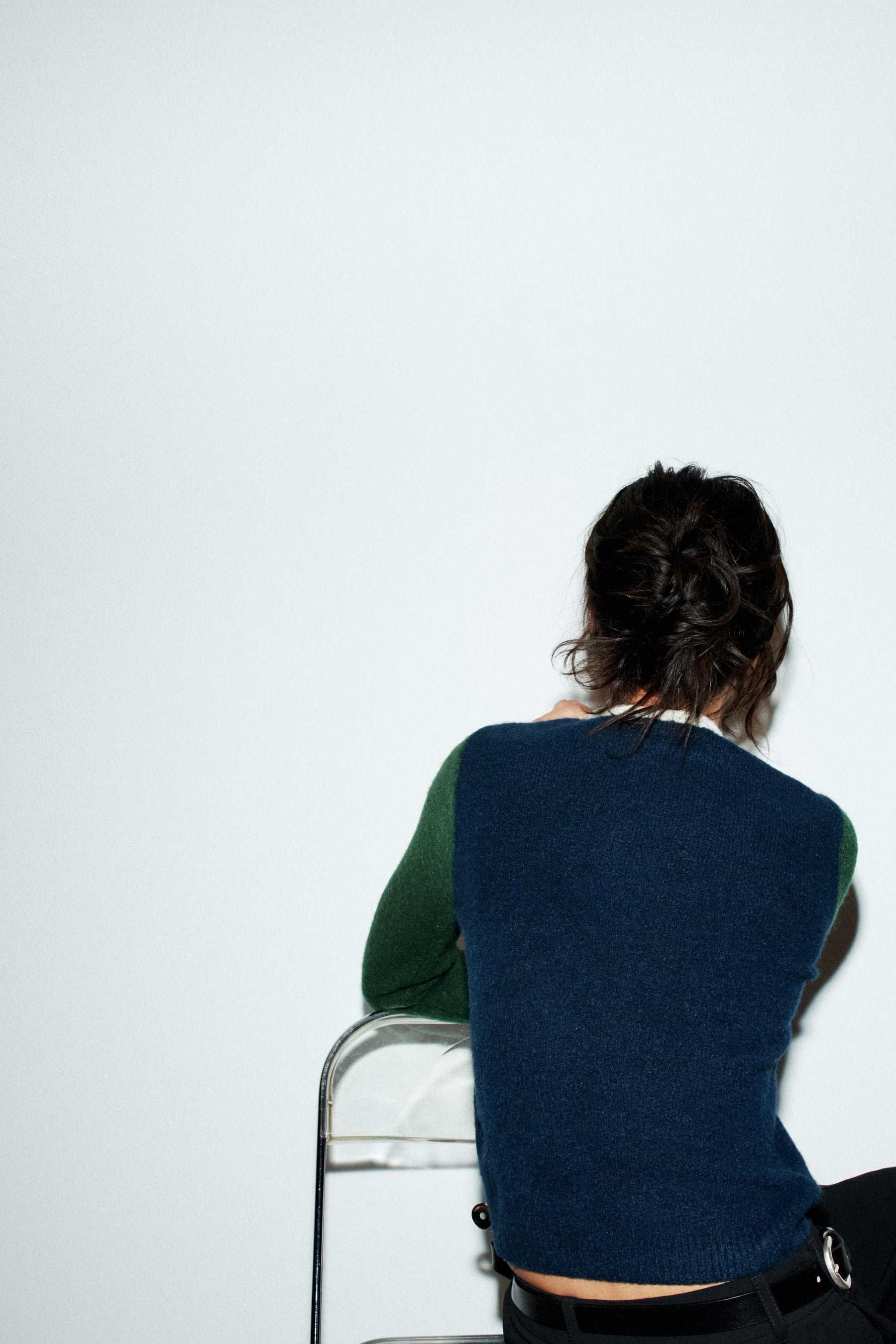 Strickpullover mit Farbblockmuster