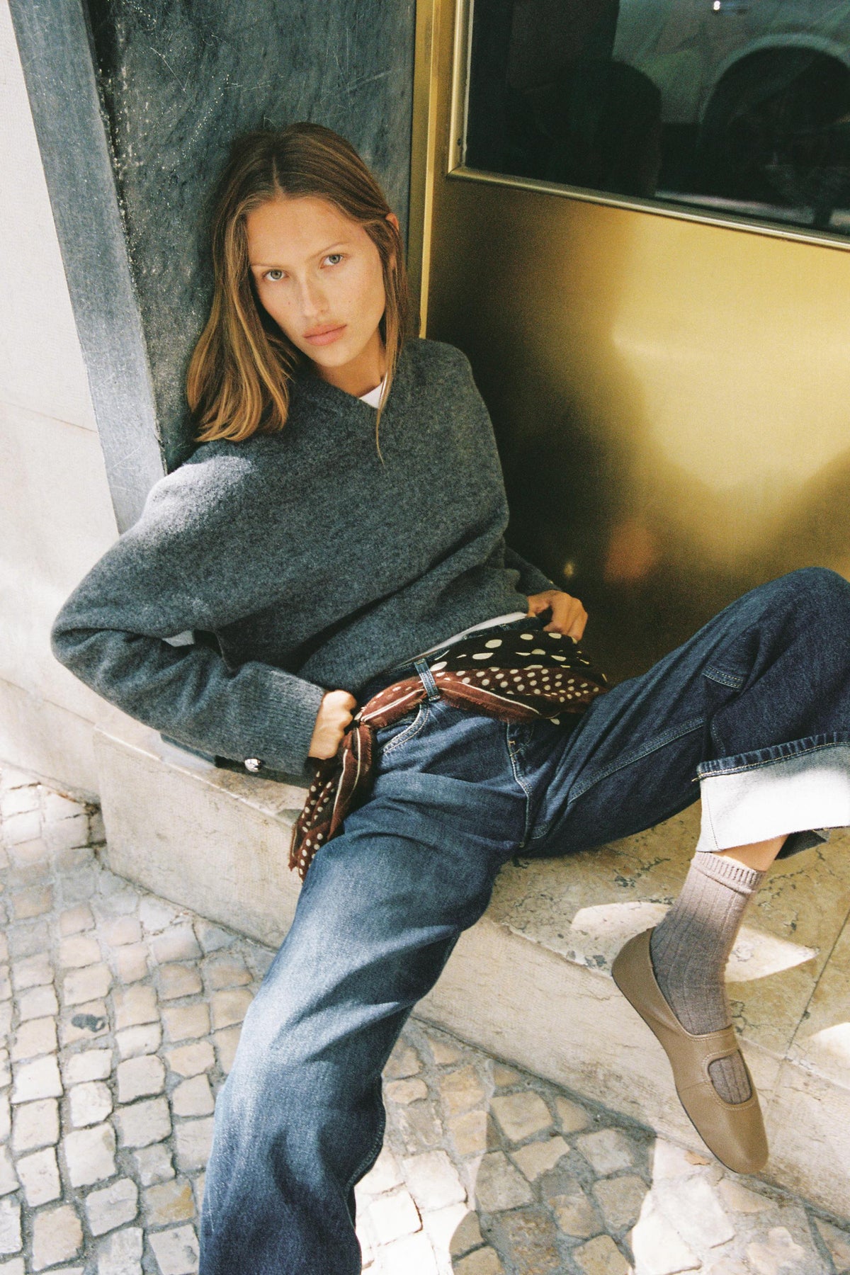 Strickpullover mit Knöpfen