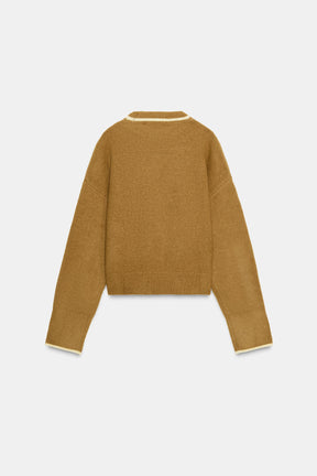 Strickpullover mit Borten