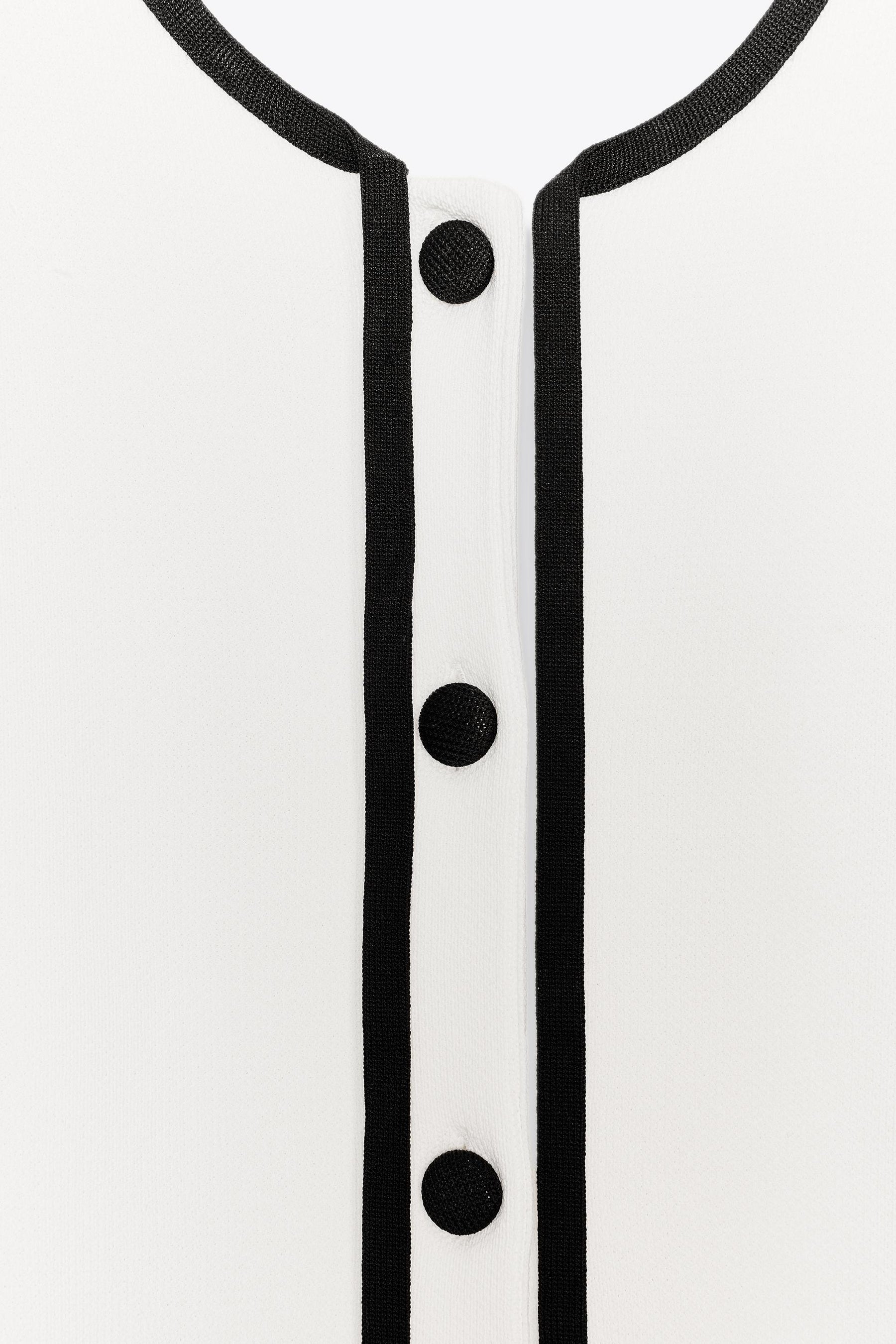 Cardigan mit Kontrastbesatz