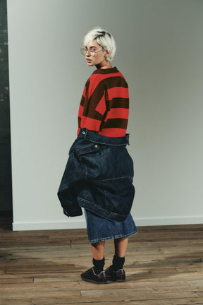 Gestreiftes Strickpolohemd