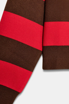 Gestreiftes Strickpolohemd