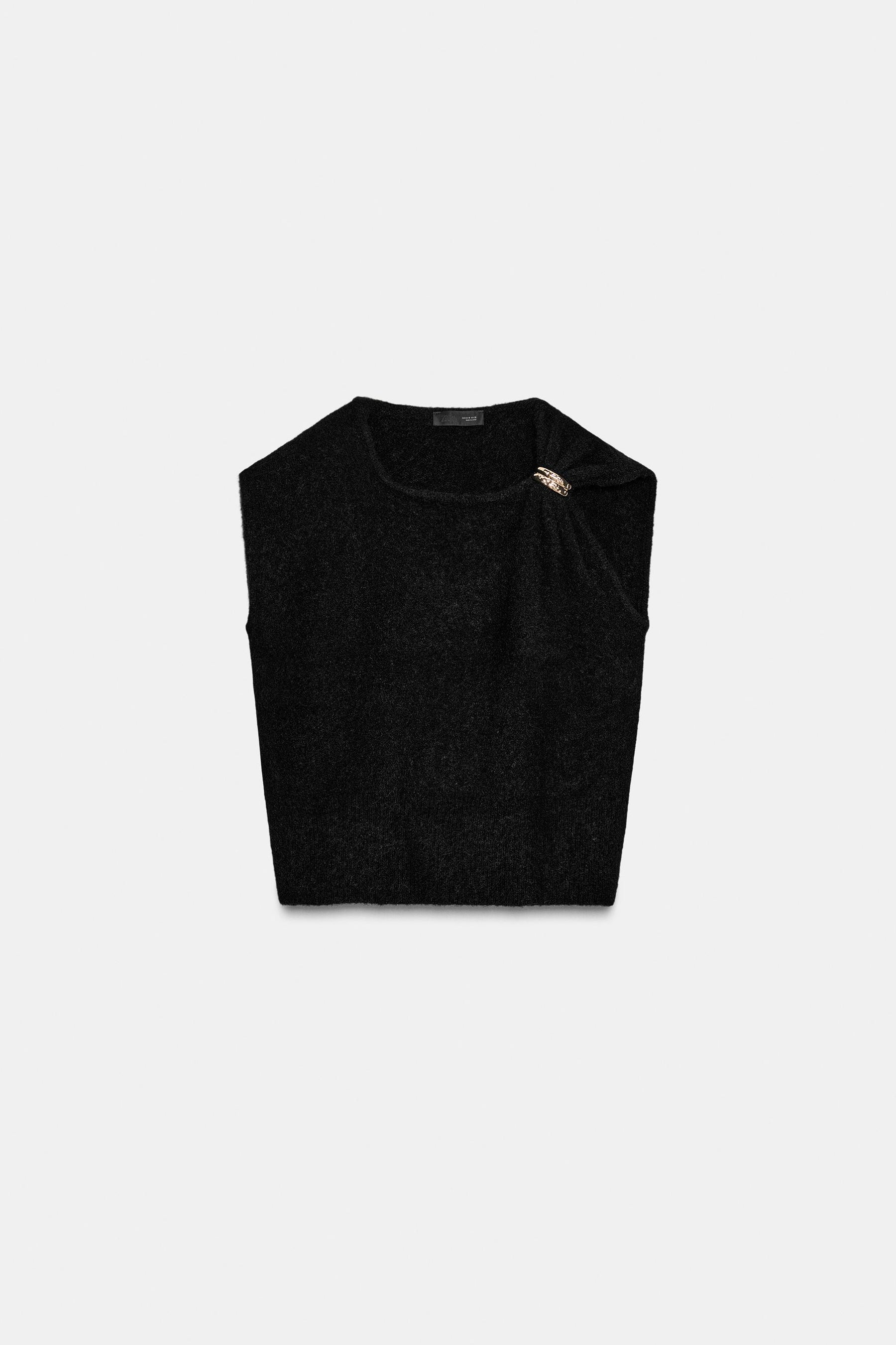 Ärmelloser Strickpullover