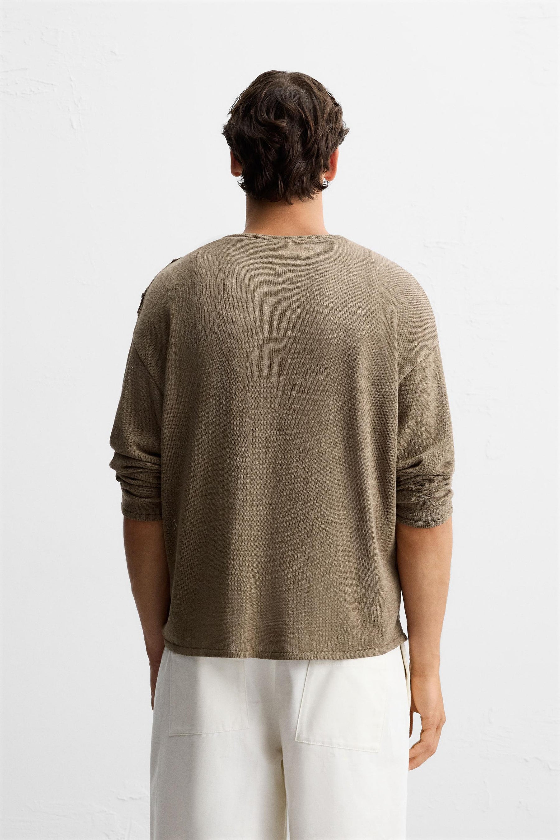 BUTTON-UP KNIT T-SHIRT - Image 3