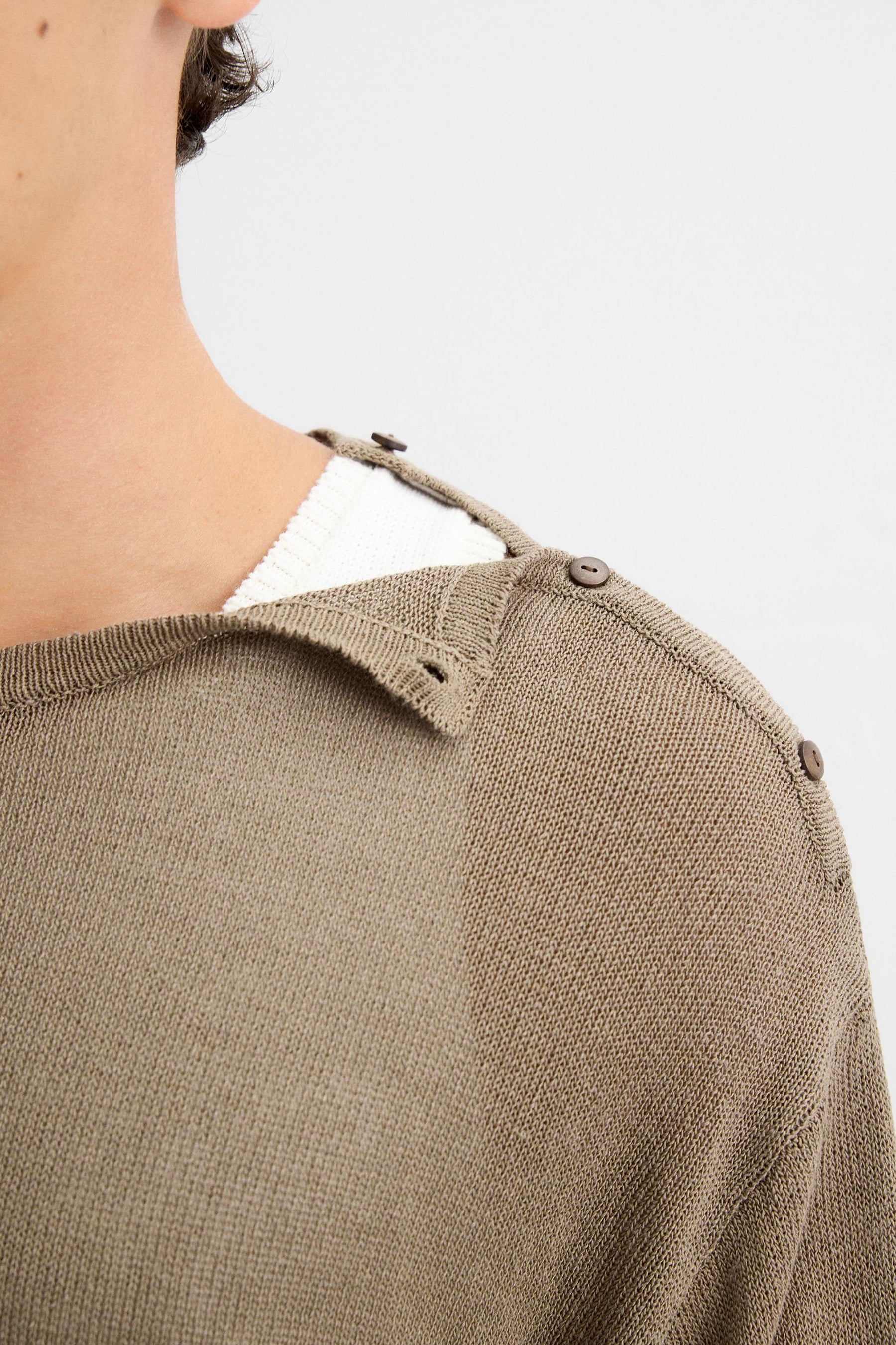 BUTTON-UP KNIT T-SHIRT - Image 5
