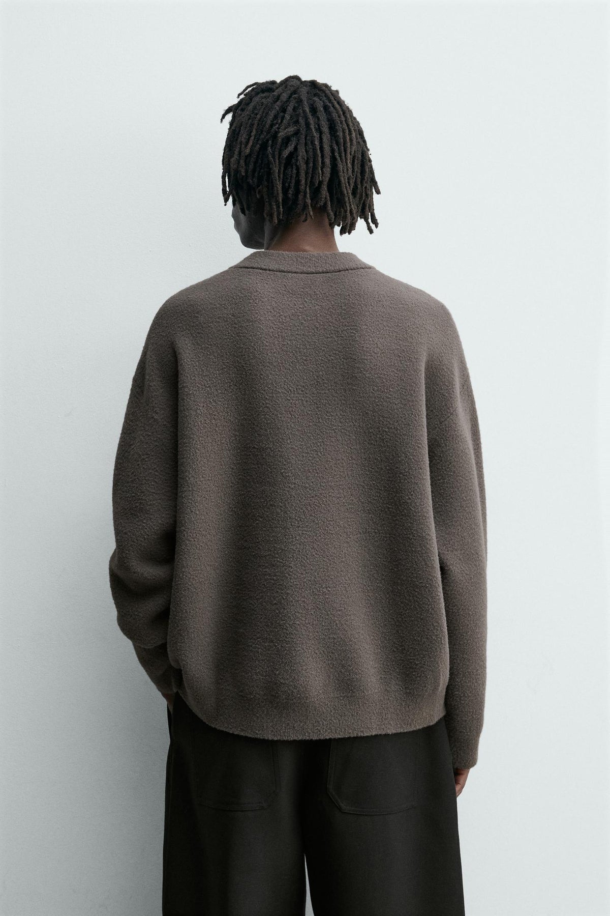 Strukturierter, lässiger Pullover 