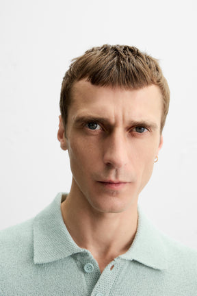 TEXTURED KNIT POLO SHIRT - Image 5