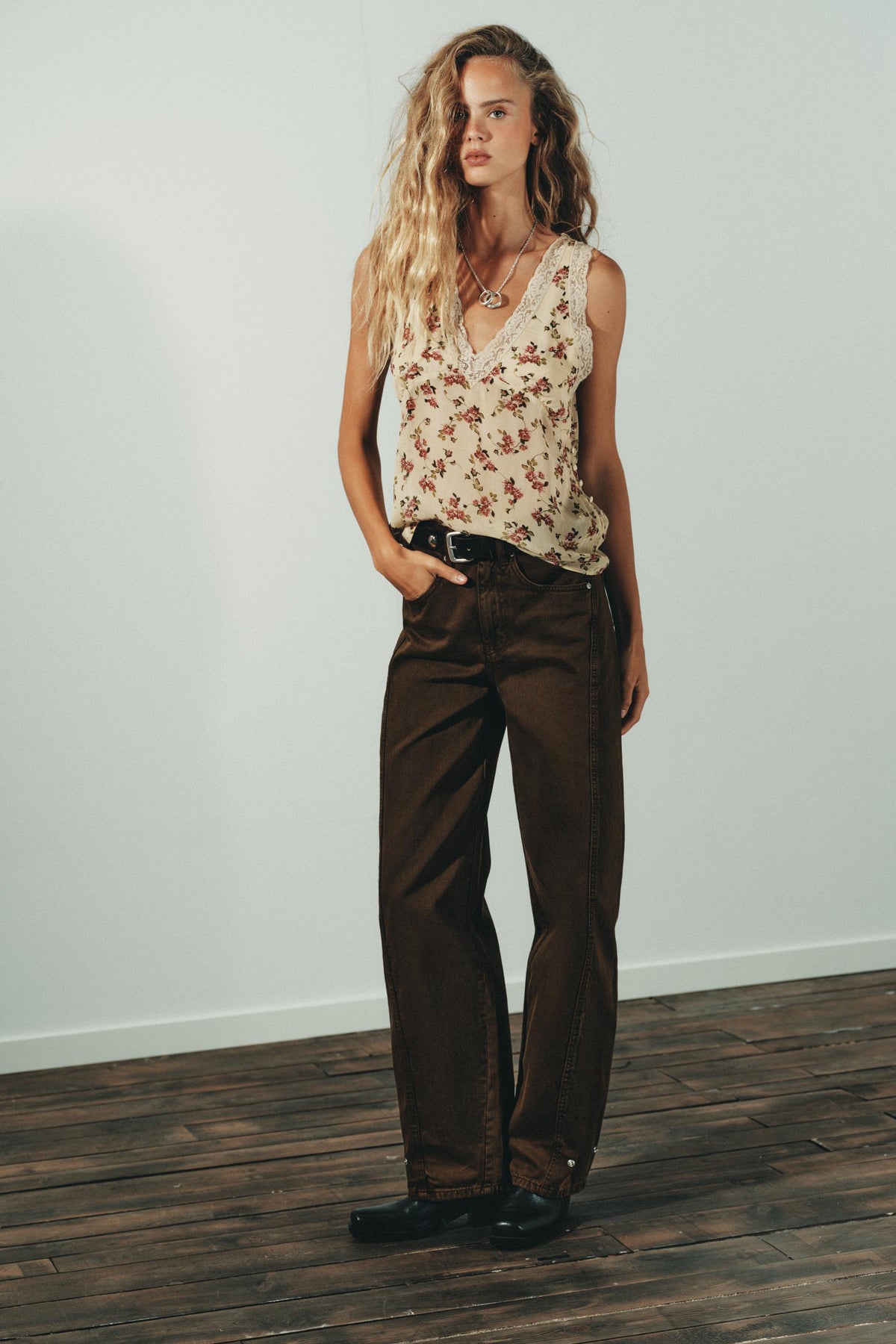 Baggy Jeans mit mittelhohem Bund