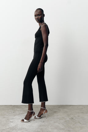 Stretch-Top mit Metallic-Faden